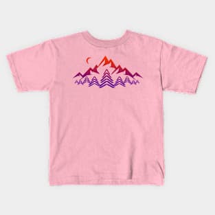 mountain landscape twilight Kids T-Shirt